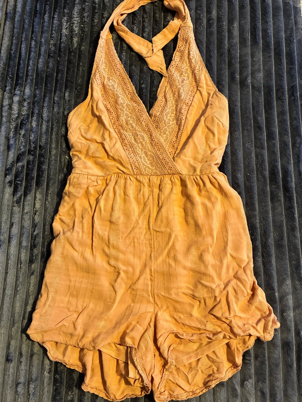 American Eagle Outfitters Peach Halter Romper